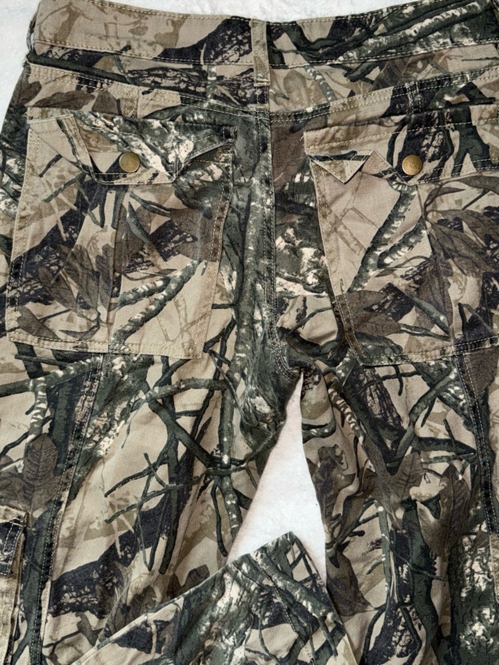 TCL Camouflage Cotton Cargo Pants in Beige and Olive
